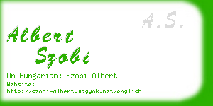 albert szobi business card